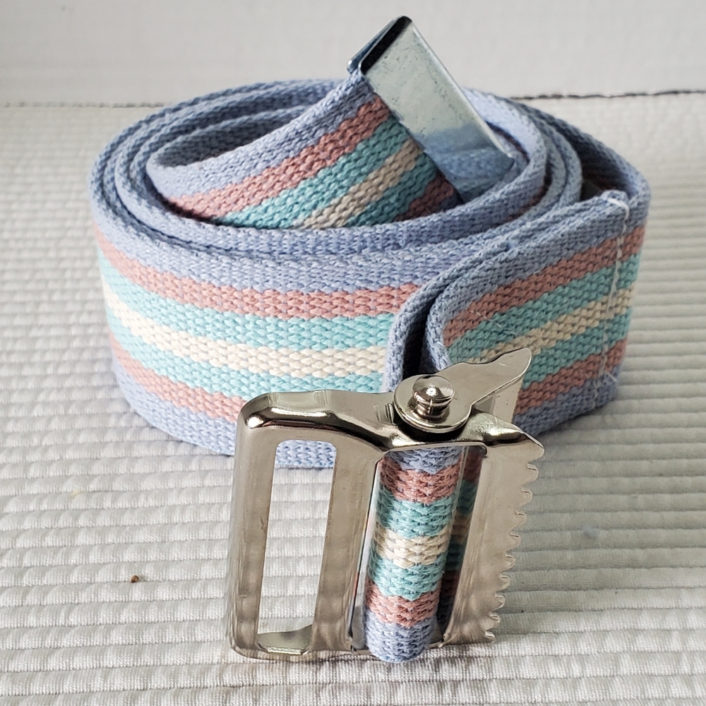 DeRoyal Universal Fabric Cotton Wed Striped Belt 68" Long Vintage Adjustable